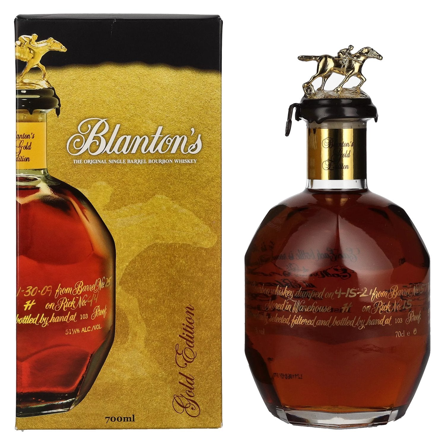 Blanton's GOLD EDITION The Original Single Barrel Bourbon Whiskey 51,5% Vol. 0,7l in geschenkverpakking