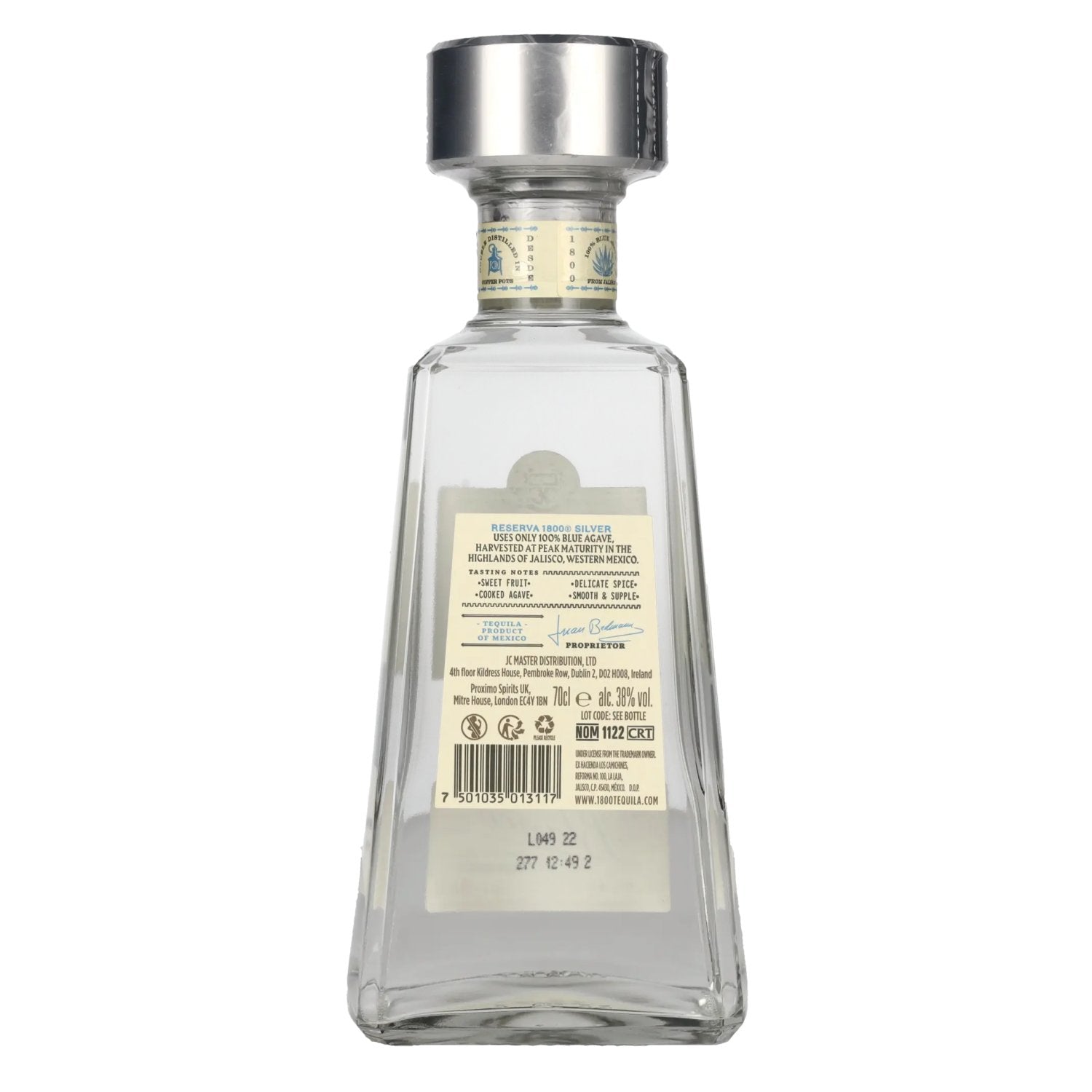 1800 Tequila Reserva SILVER 100% agave 38% vol. 0,7l