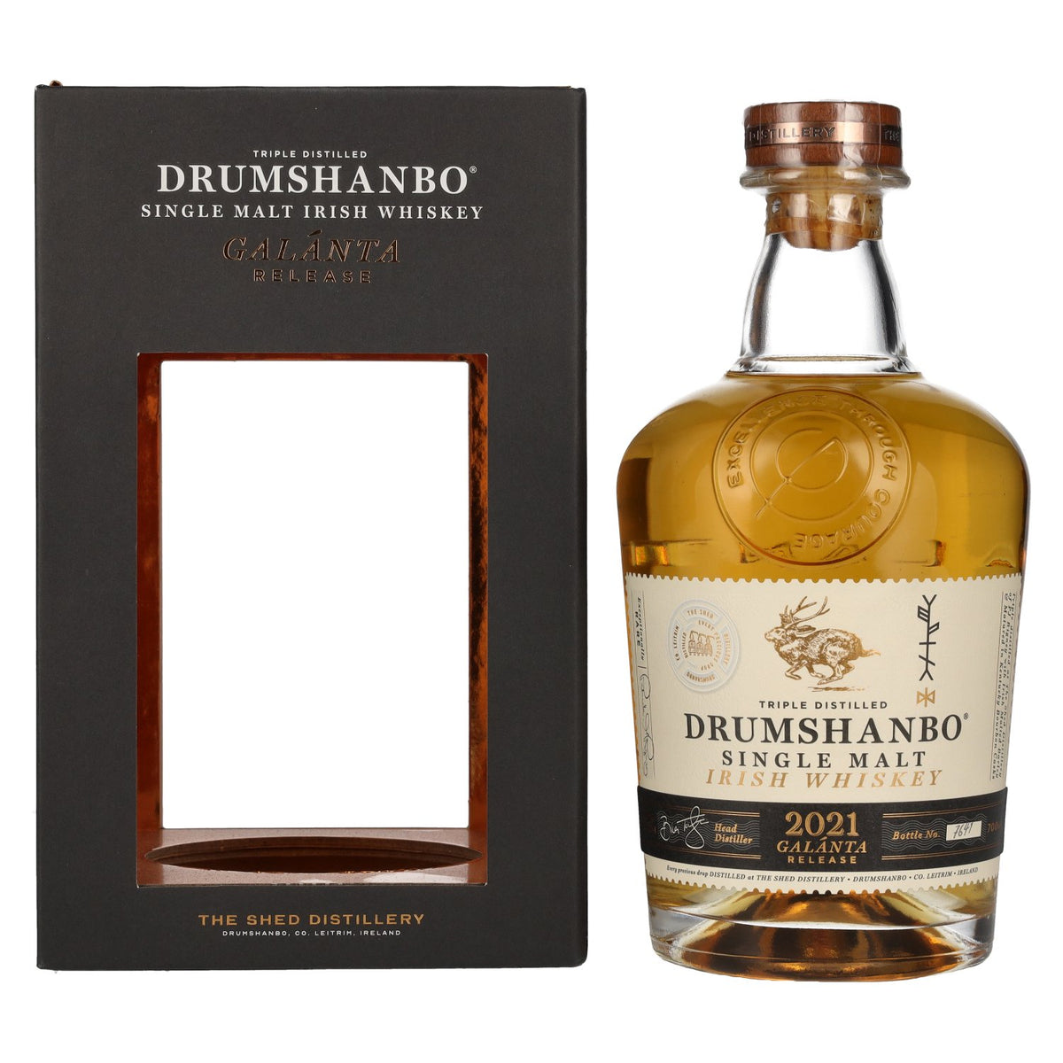 Whisky irlandais single malt Drumshanbo GALÁNTA Édition 2021 46 % vol. 0,7 l dans un coffret cadeau