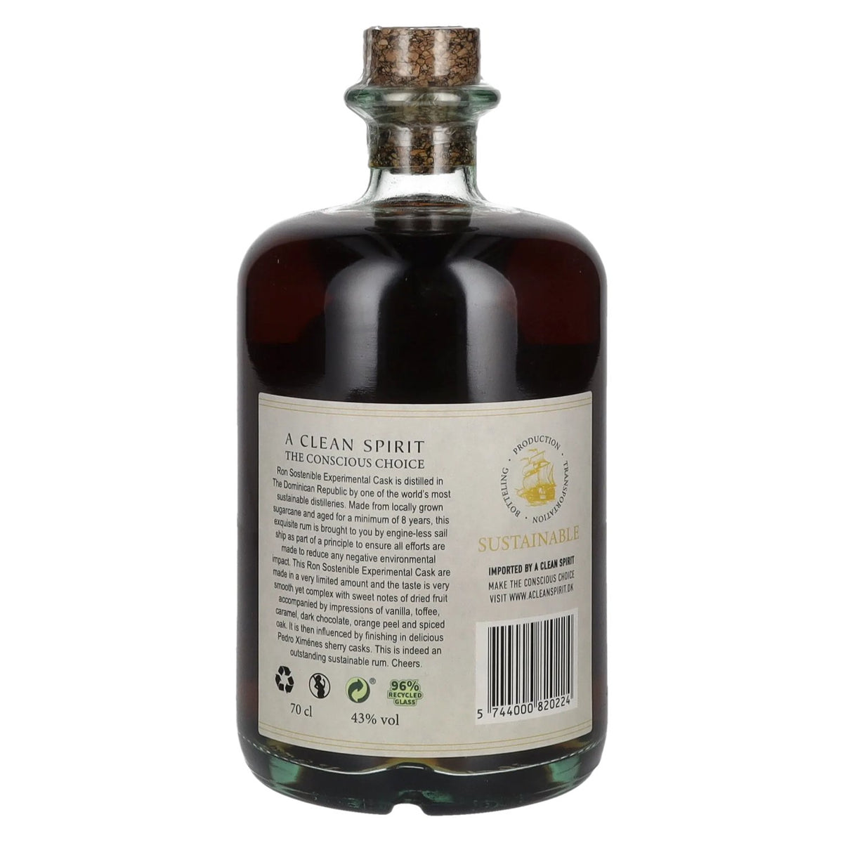 Ron Sostenible 8 Years Old Experimental Pedro Ximenez Cask 43% Vol. 0,7l