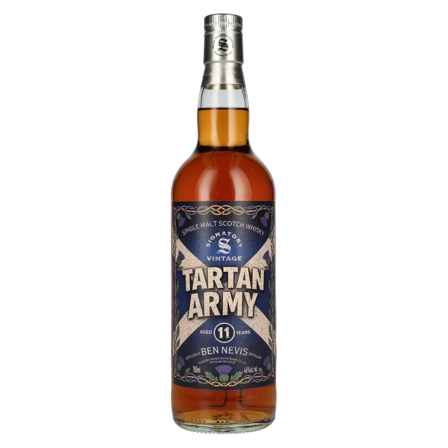 Signatory Vintage BEN NEVIS 11 Years Old TARTAN ARMY Highland Single Malt Scotch Whisky 46% Vol. 0,7l