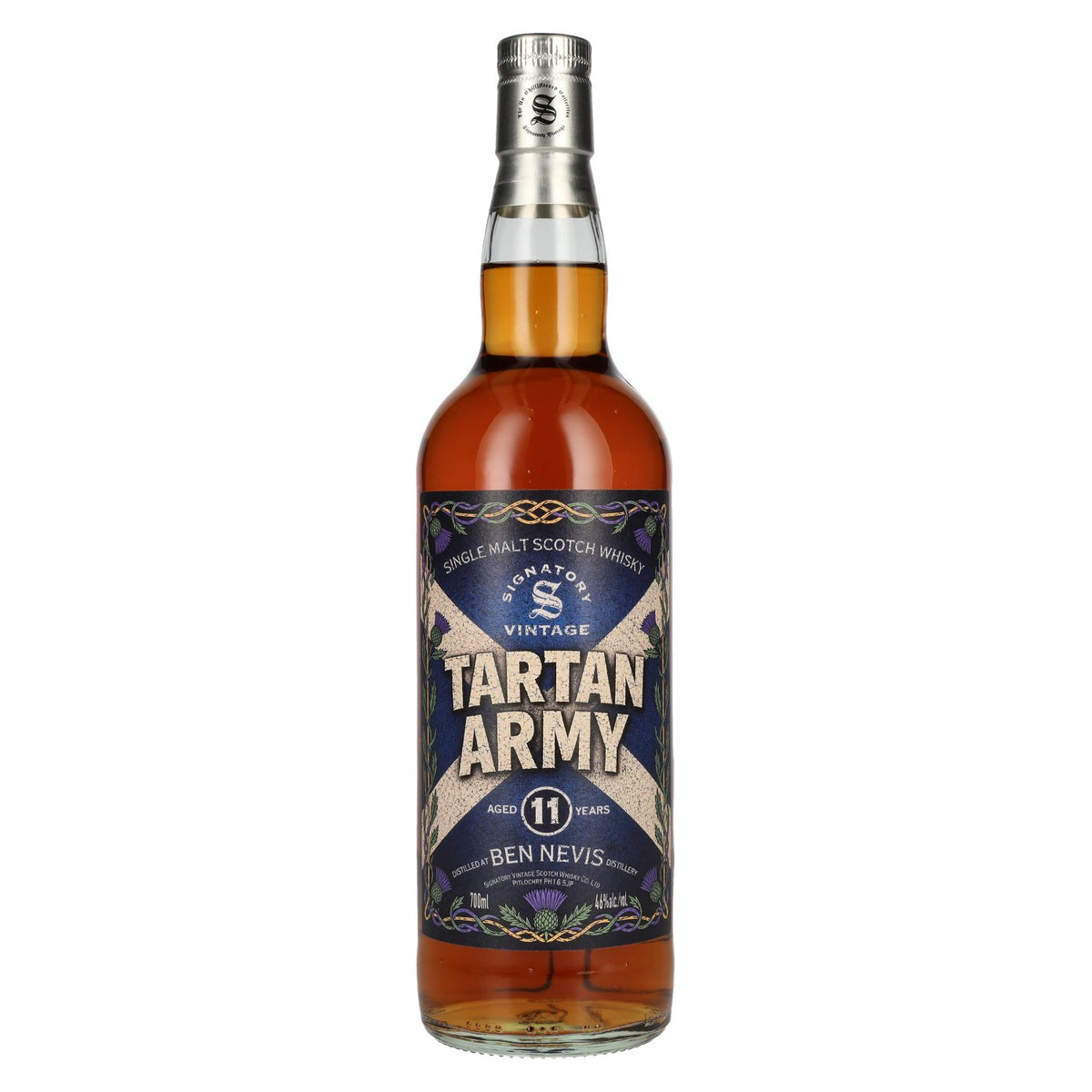 Signatory Vintage BEN NEVIS 11 Years Old TARTAN ARMY Highland Single Malt Scotch Whisky 46% Vol. 0,7l