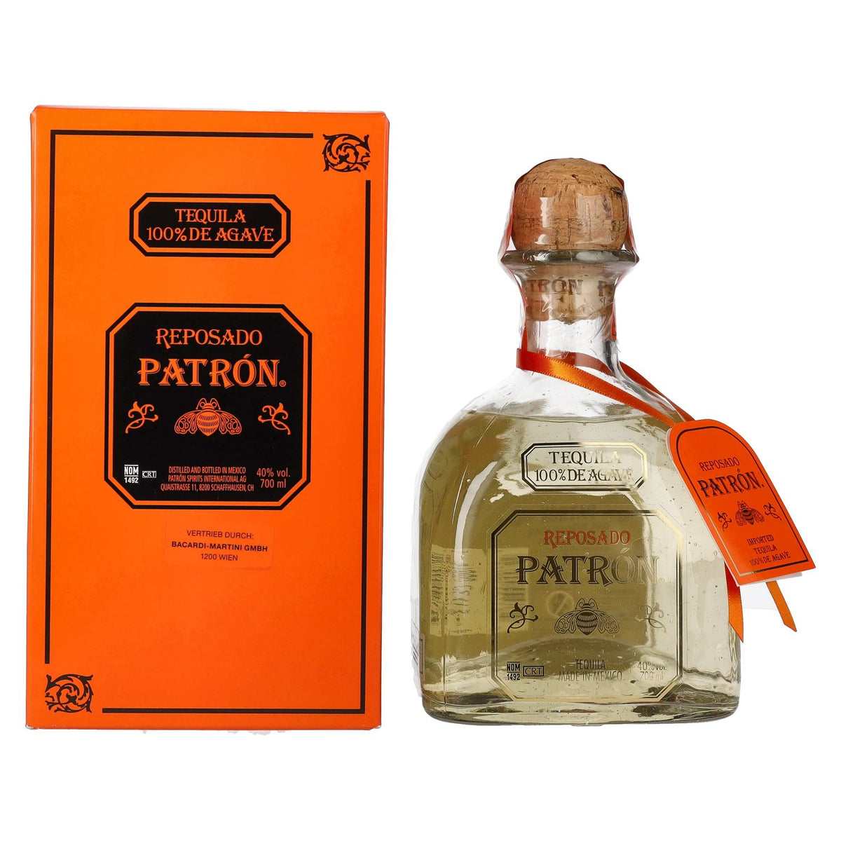 Tequila Patrón Reposado 40 % vol., 0,7 l, dans un coffret cadeau