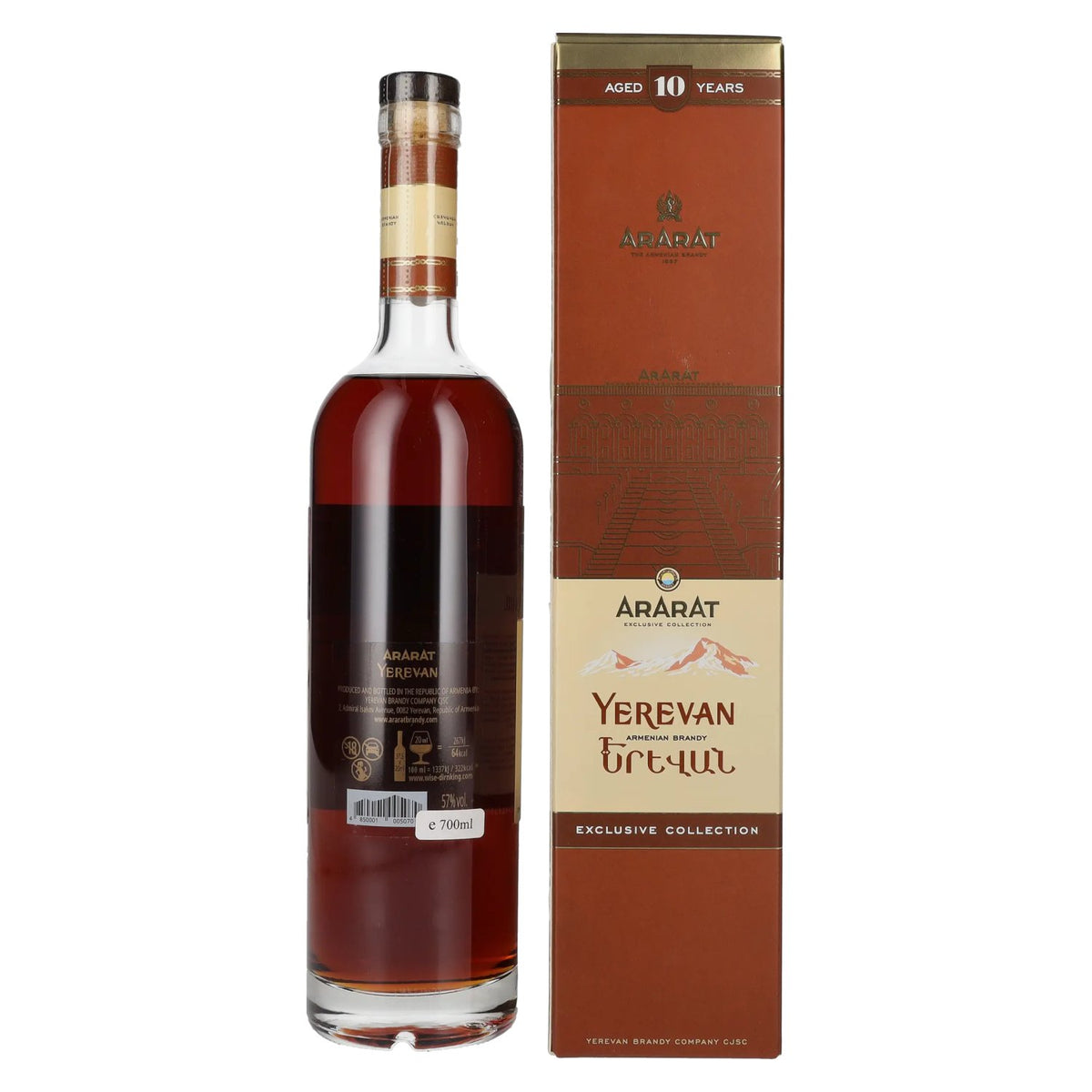 Ararat Yerevan 10 Years Old Exclusive Collection 57% Vol. 0,7l in geschenkverpakking