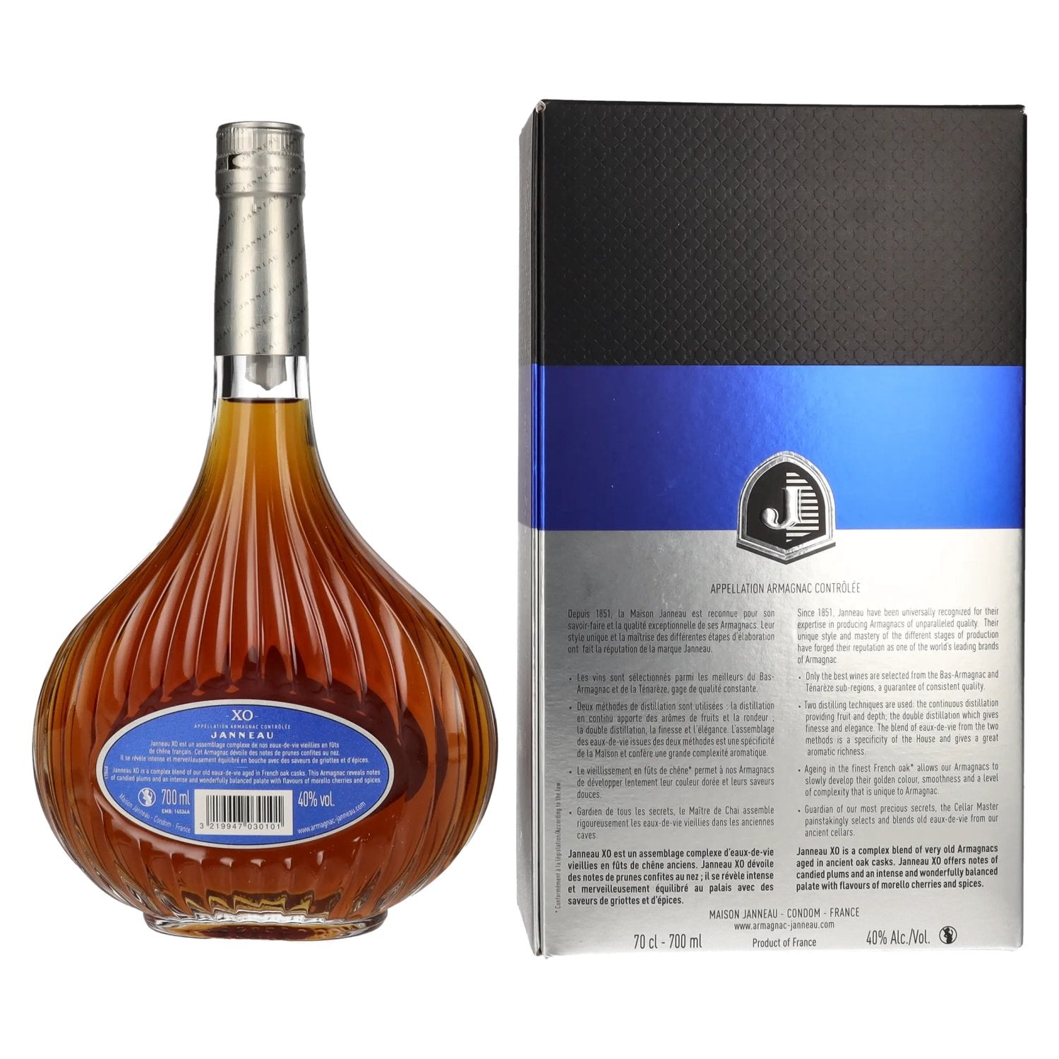 Janneau XO Grander Armagnac 40% Vol. 0,7l in geschenkverpakking