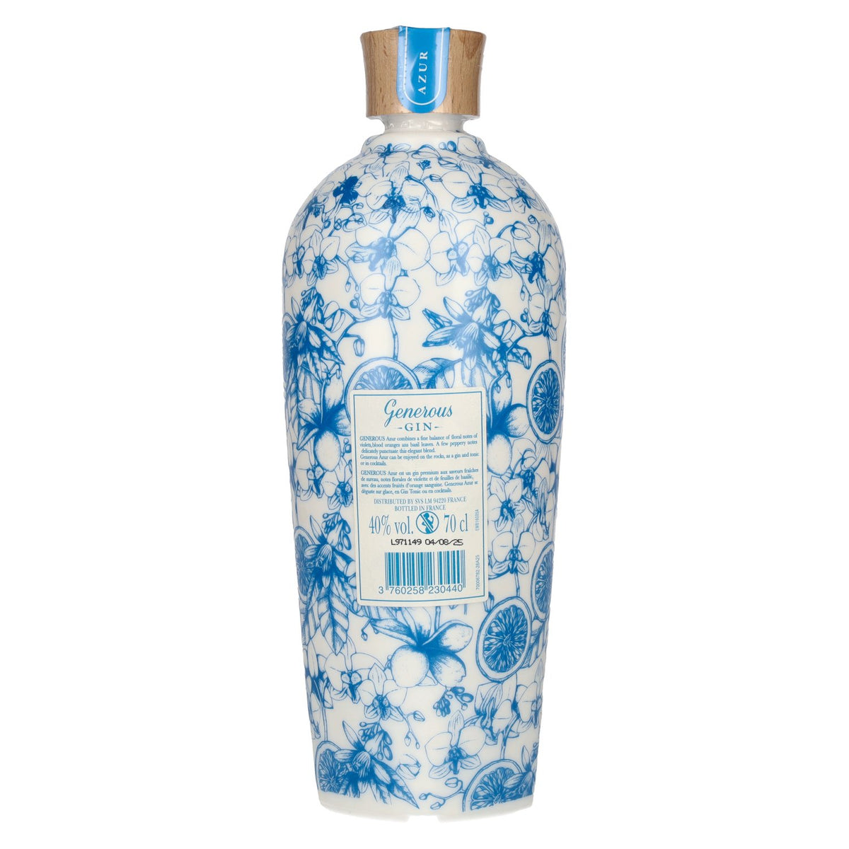 Generous Gin AZUR Bloemig 40% Vol. 0,7l
