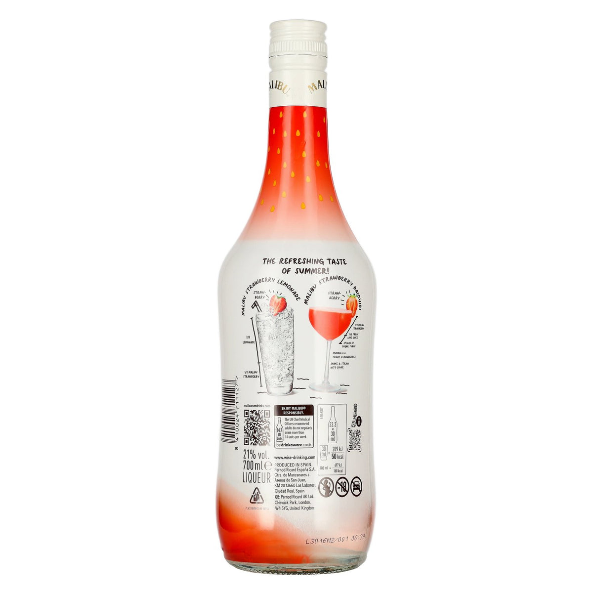 Malibu Strawberry Liqueur 21% Vol. 0,7l