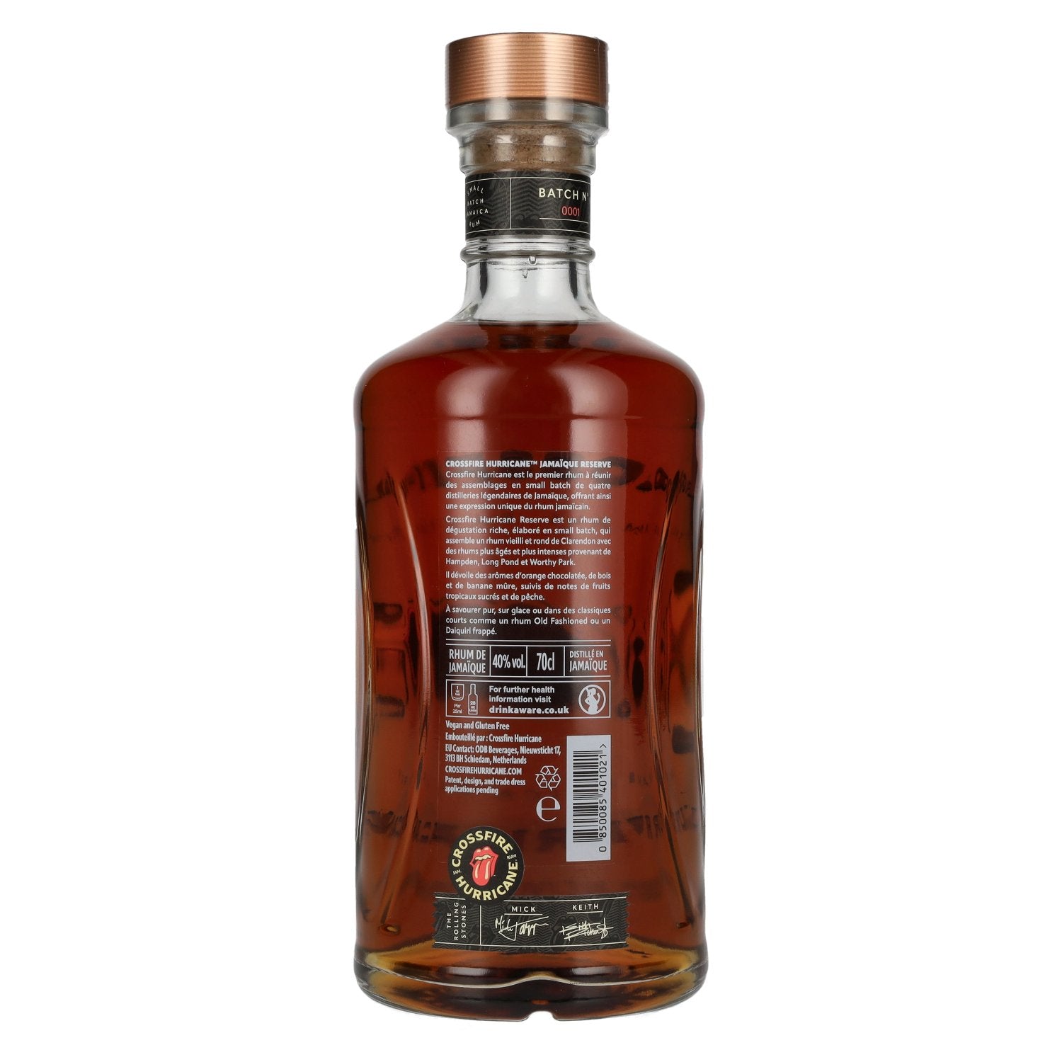 Crossfire HURRICANE x ROLLING STONES Reserve Small Batch Rhum de Jamaïque 40 % vol. 0,7 l