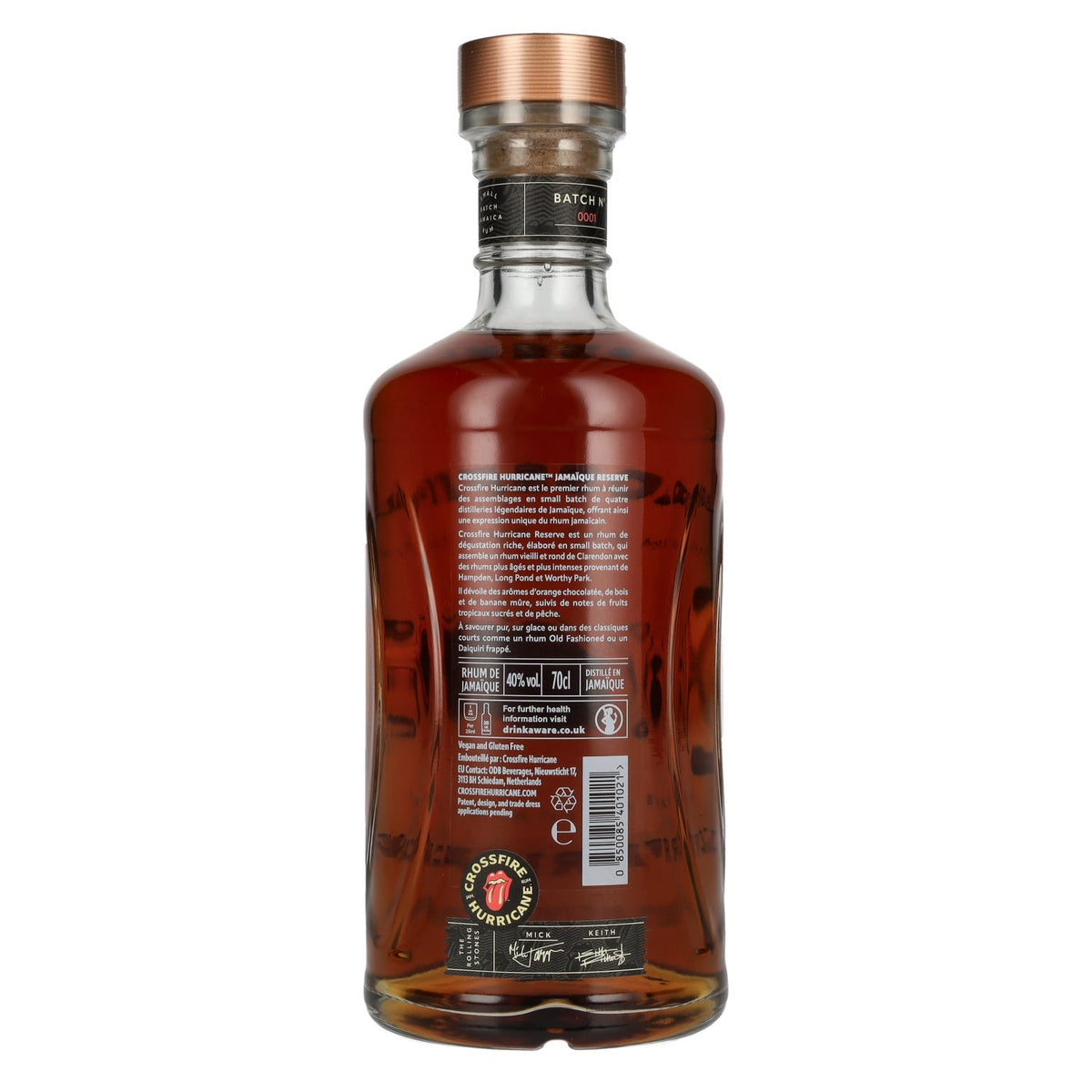 Crossfire HURRICANE x ROLLING STONES Reserve Small Batch Jamaica Rum 40% vol. 0.7 l