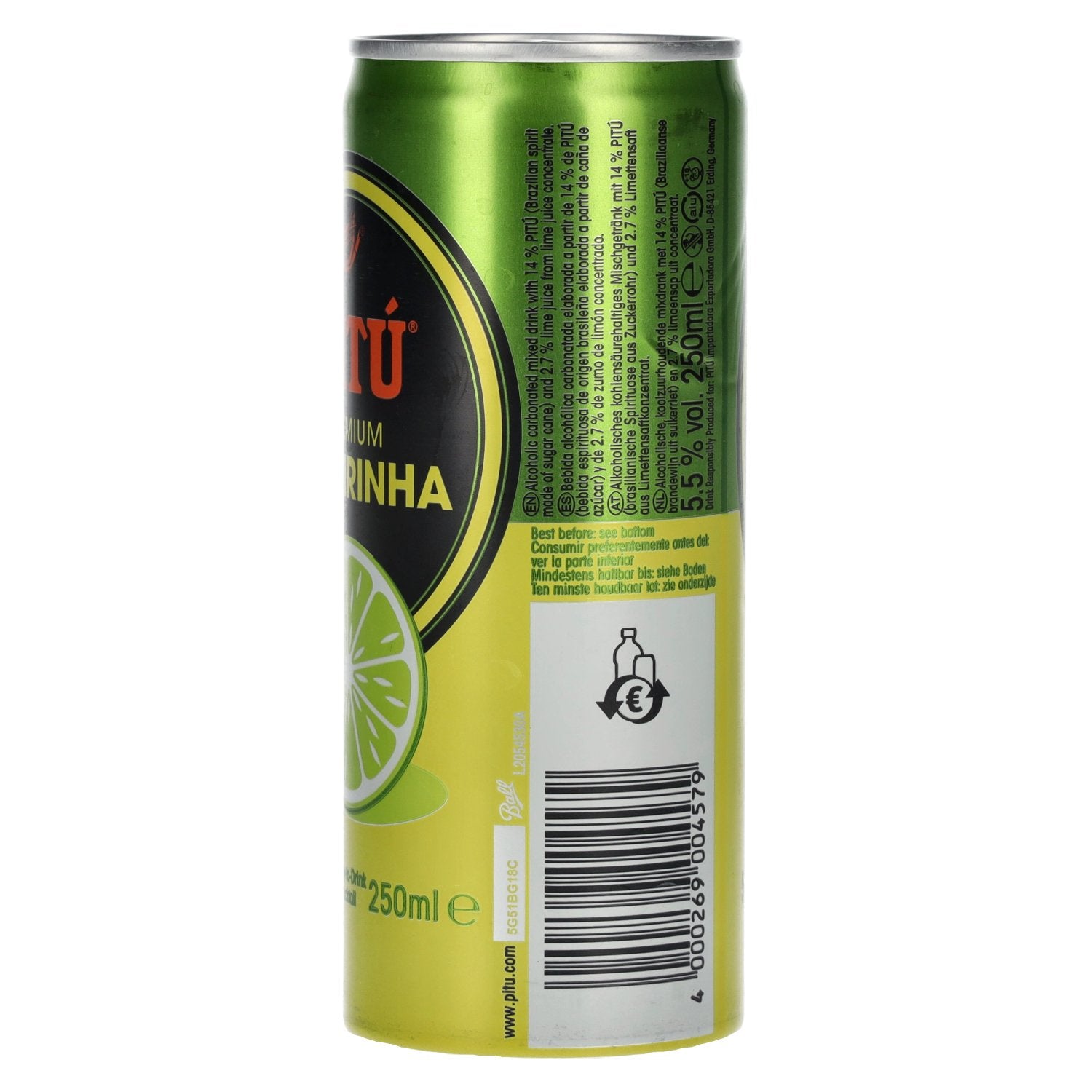 Pitú Premium Caipirinha 5,5% Vol. 0,25l Dose Pfand