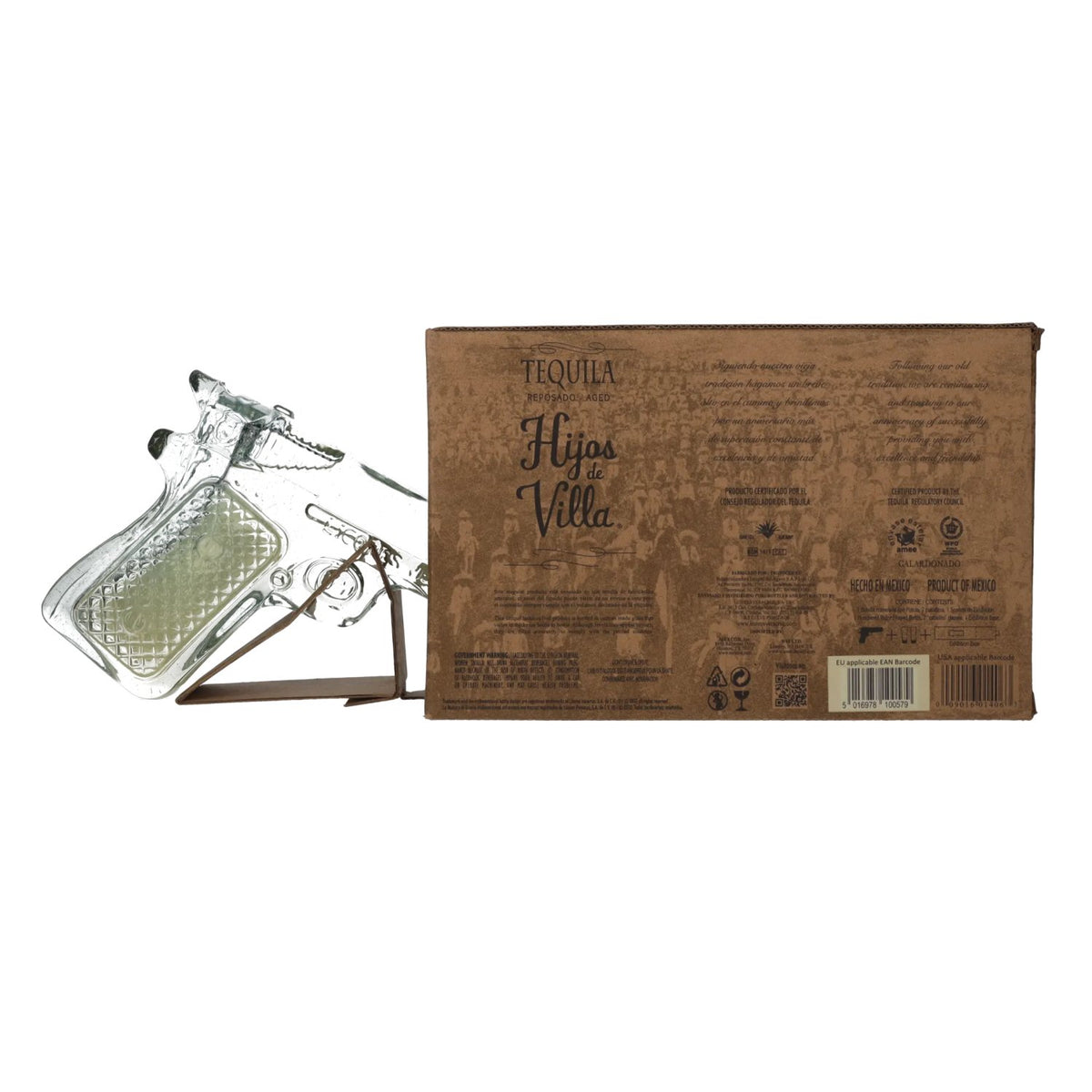 Hijos de Villa Tequila Reposado 38% Vol. 0,2l in Geschenkbox mit 2 Shotgläsern