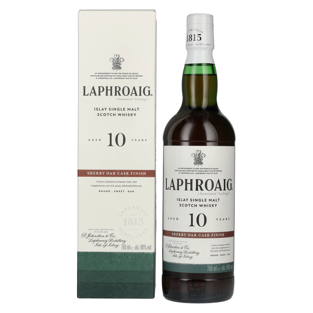 Laphroaig 10 Years Old Sherry Oak Cask Finish 48% Vol. 0,7l in Geschenkbox