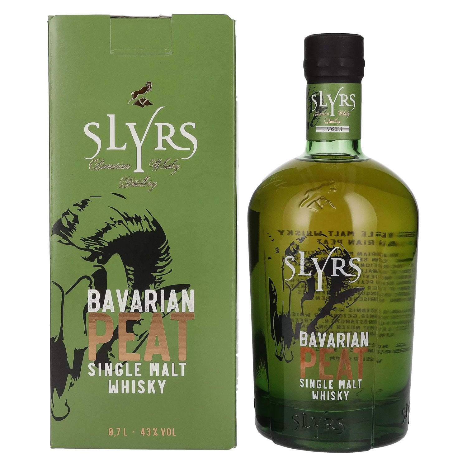 Slyrs Bavarian Peat Single Malt Whisky 43% Vol. 0,7l in geschenkverpakking
