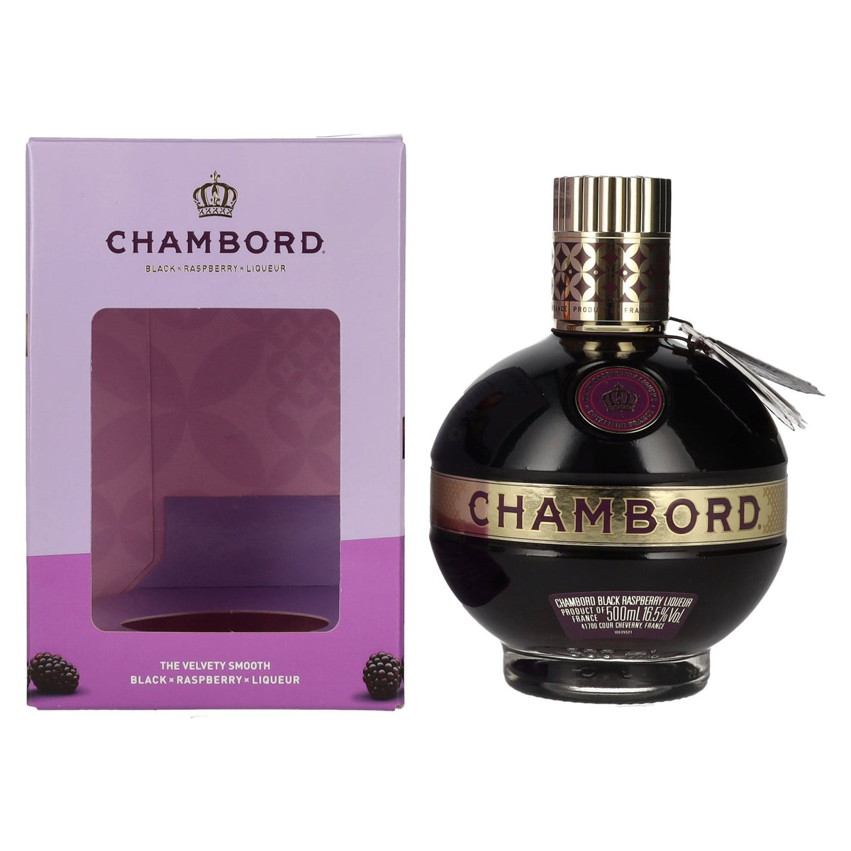 Chambord Black Raspberry Liqueur Royale de France 16,5% Vol. 0,5l in Geschenkbox