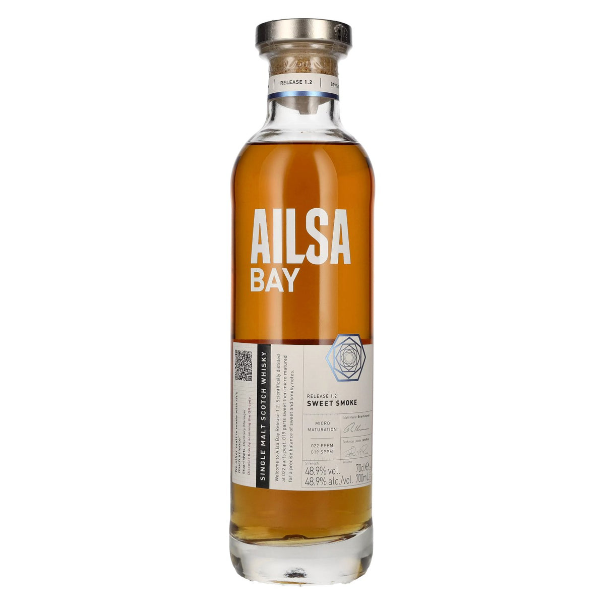 Ailsa Bay SWEET SMOKE Whisky single malt écossais, édition 1.2, 48,9 % vol., 0,7 l