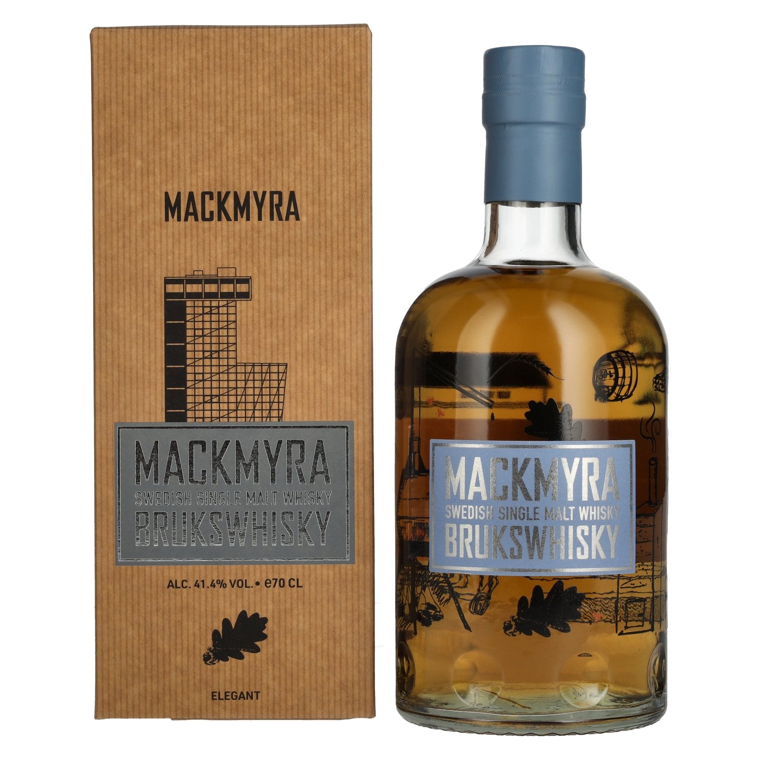 Mackmyra BRUKSWHISKY Swedish Single Malt Whisky 41.4% vol. 0.7l in a gift box