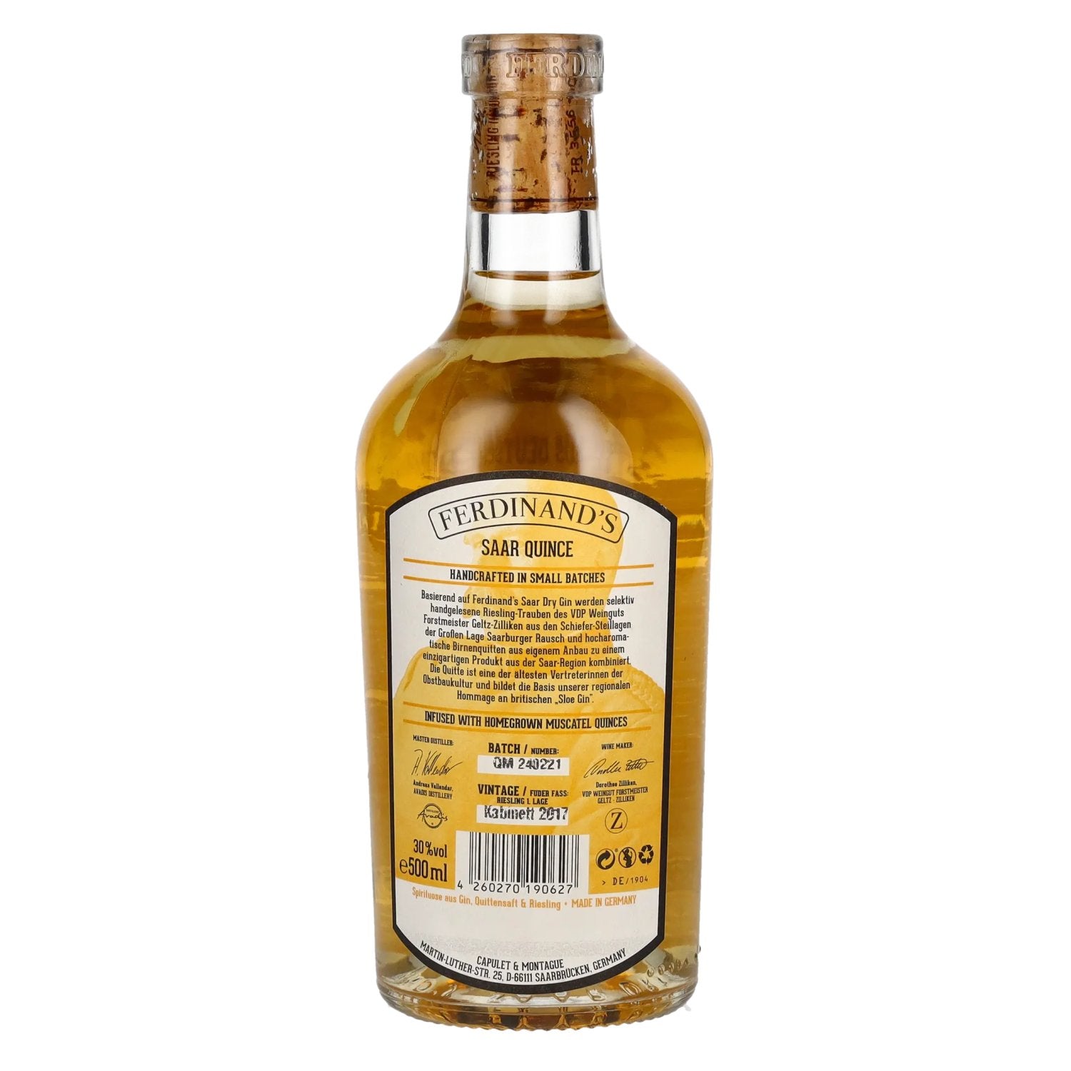 Ferdinand's Saar Kweepeer 30% Vol. 0,5l