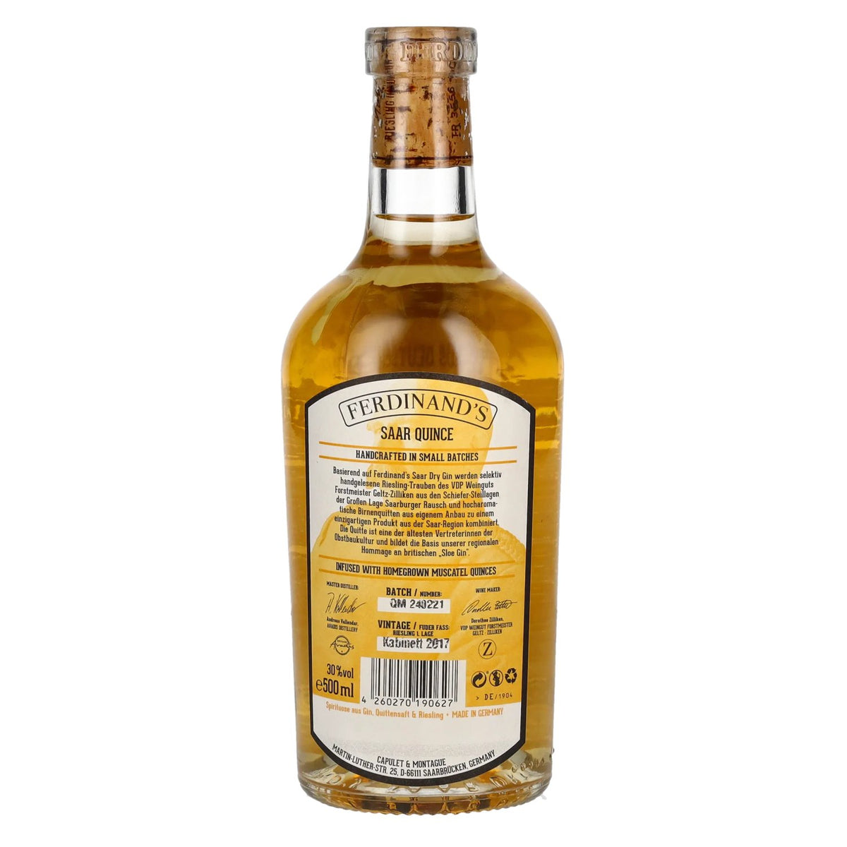 Ferdinand's Saar Quince 30% vol. 0,5 l