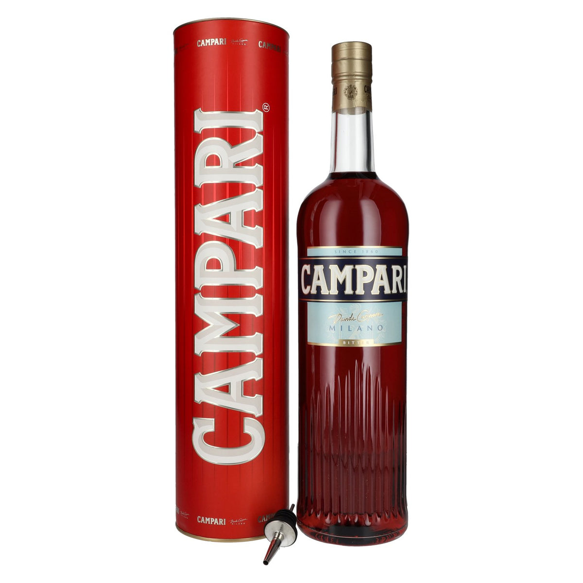 Campari Bitter 25% vol. 3l en boîte cadeau avec bec verseur