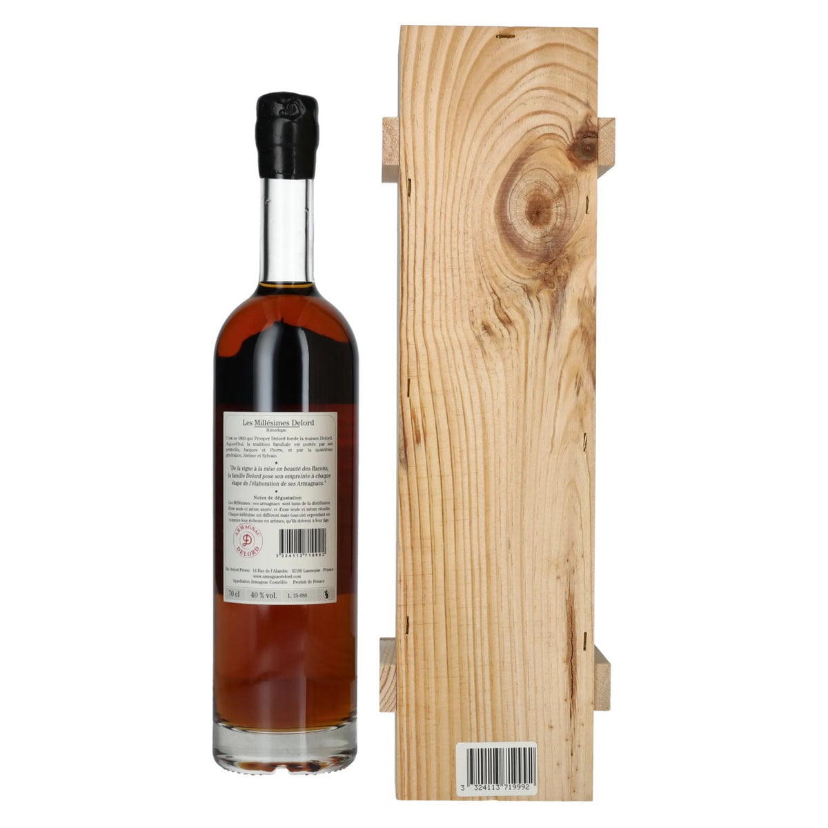 Vieil Armagnac Delord Vintage Récolte 1999 40% Vol. 0,7l in Holzkiste