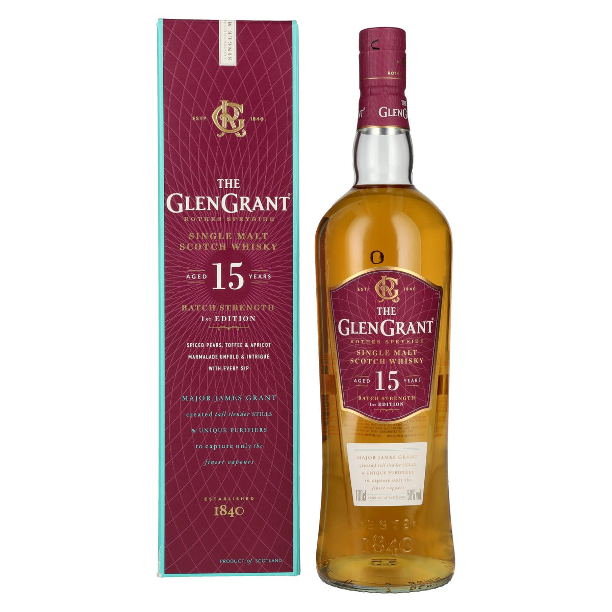 Glen Grant 15 Years Old BATCH STRENGTH Single Malt Whisky 50% Vol. 1l in Geschenkbox