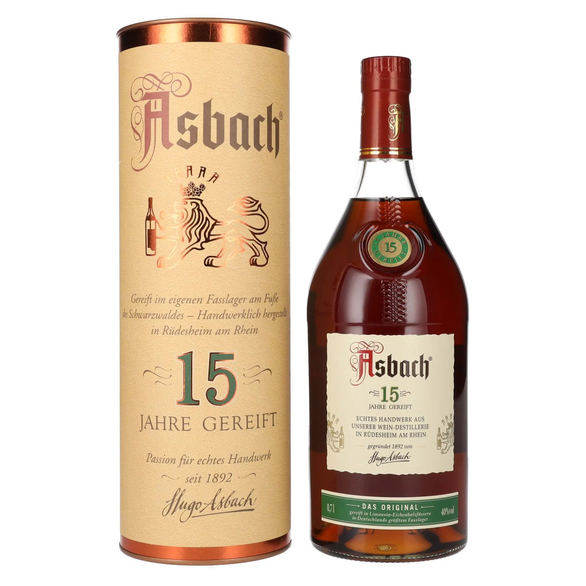 Asbach Spezialbrand 15 years matured 40% Vol. 0,7l in gift box