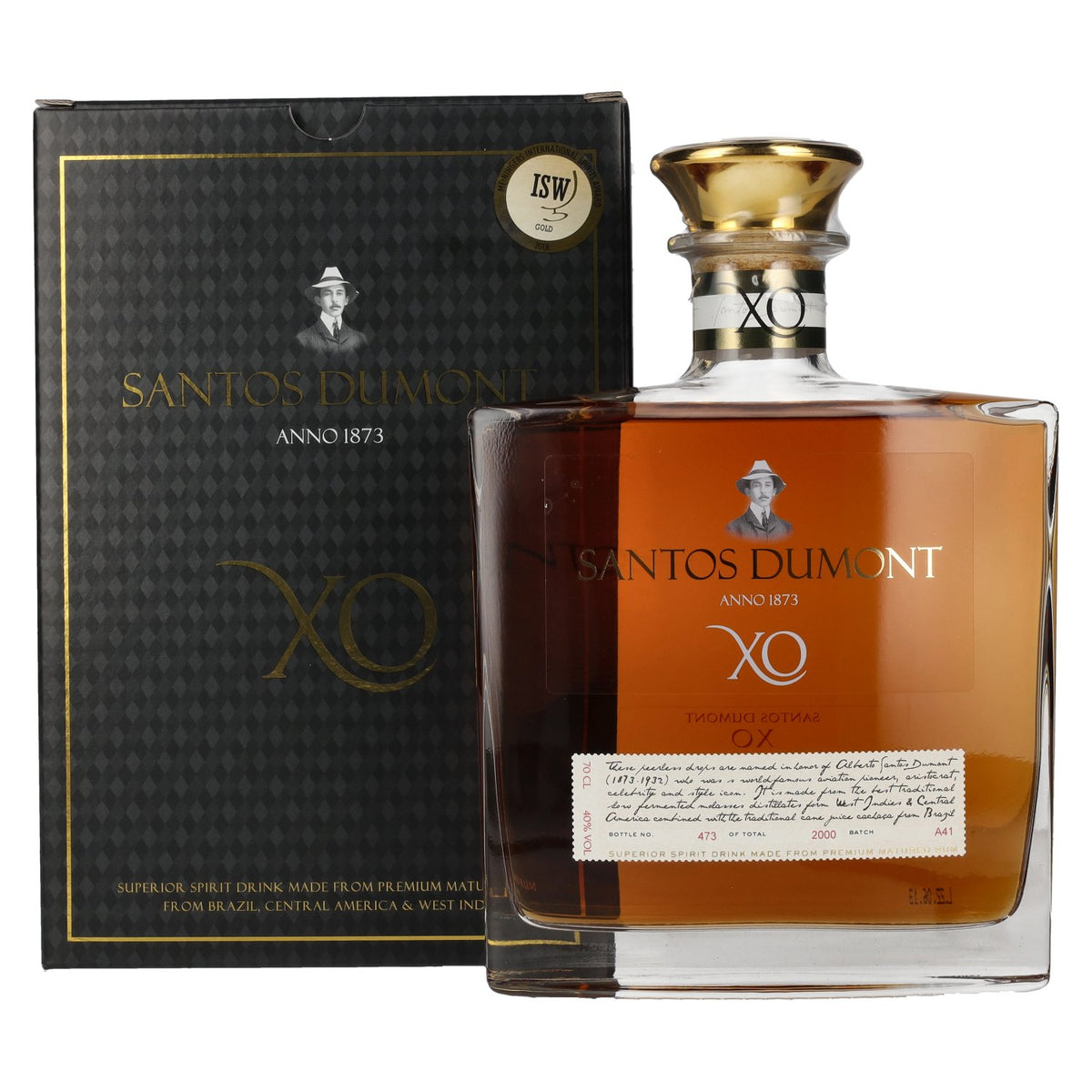 Santos Dumont XO Superior Spirit Drink 40 % vol., 0,7 l, dans un coffret cadeau