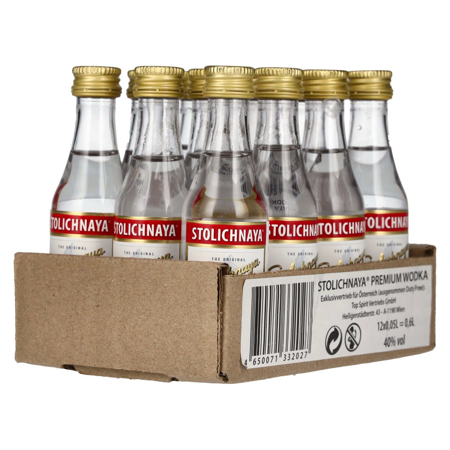 Vodka Stolichnaya Premium FKP 40 % vol. 12 x 0,05 l en bouteille PET