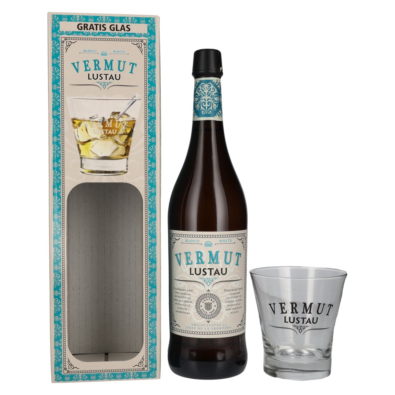 Lustau Vermut White 15% Vol. 0,75l in gift box with glass