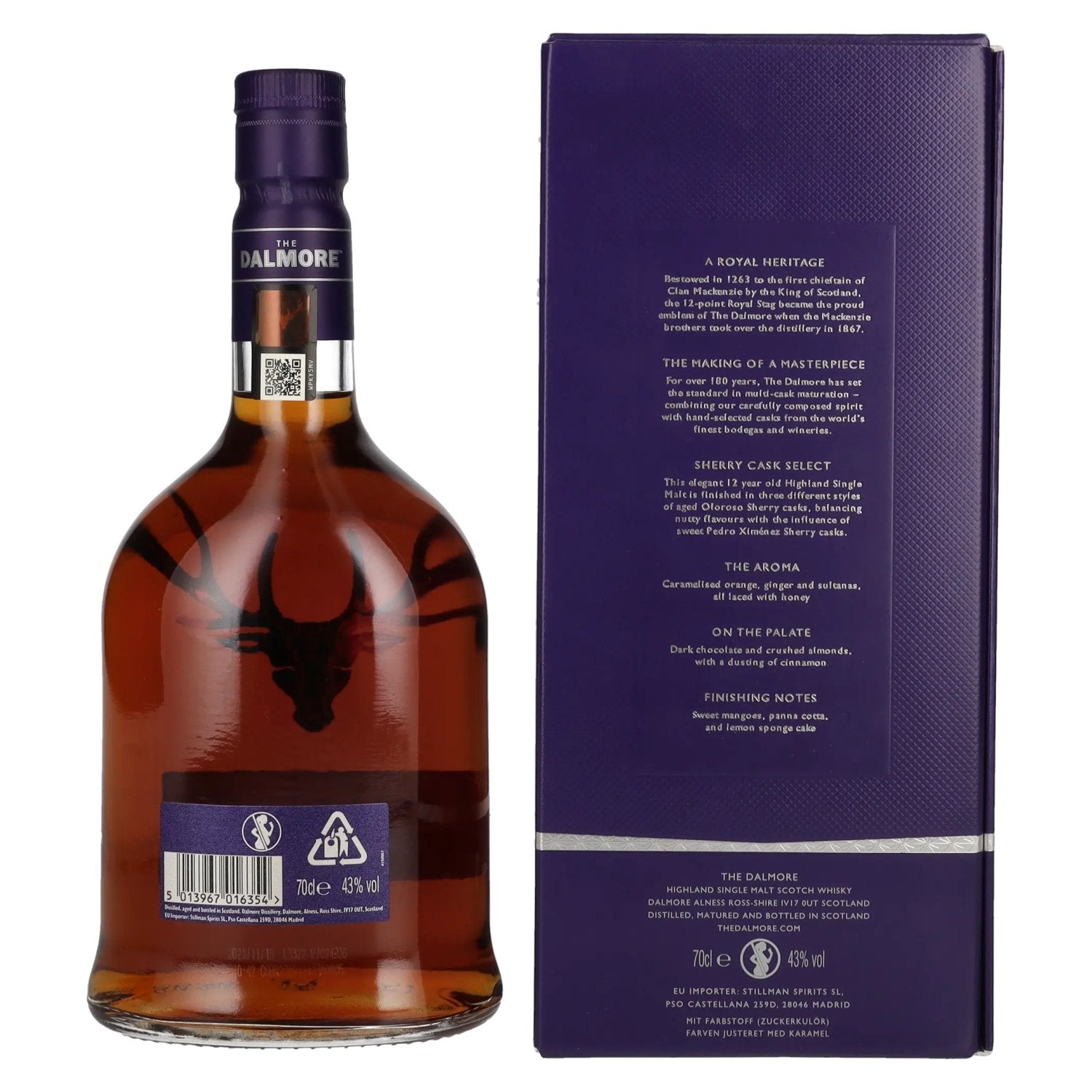 The Dalmore 12 Years Old SHERRY CASK SELECT 43% Vol. 0,7l in gift box