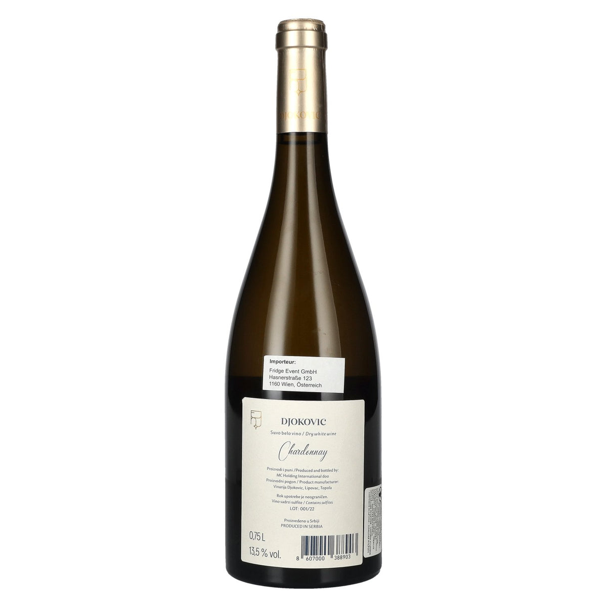 Djokovic Chardonnay 13,5% Vol. 0,75l