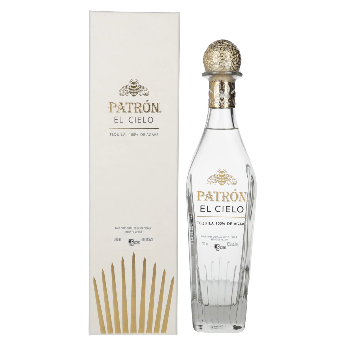 Tequila Patrón El Cielo Silver 100 % d'agave, 40 % vol., 0,7 l, dans un coffret cadeau