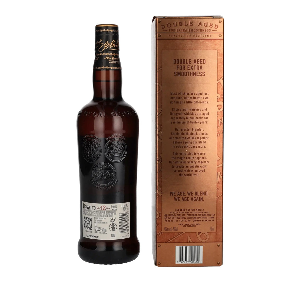 Dewar's 12 Years Old Blended Scotch Whisky 40% vol. 0,7 l in geschenkverpakking