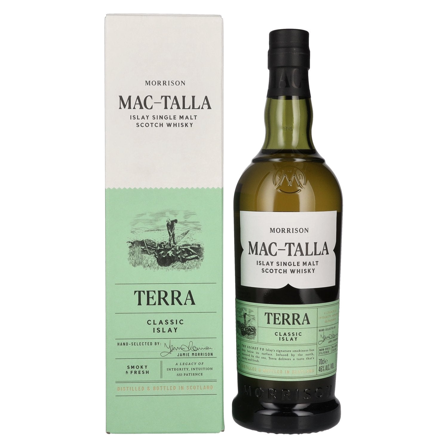 Mac-Talla Morrison TERRA Classic Islay Single Malt Scotch Whisky 46% Vol. 0,7l in geschenkverpakking