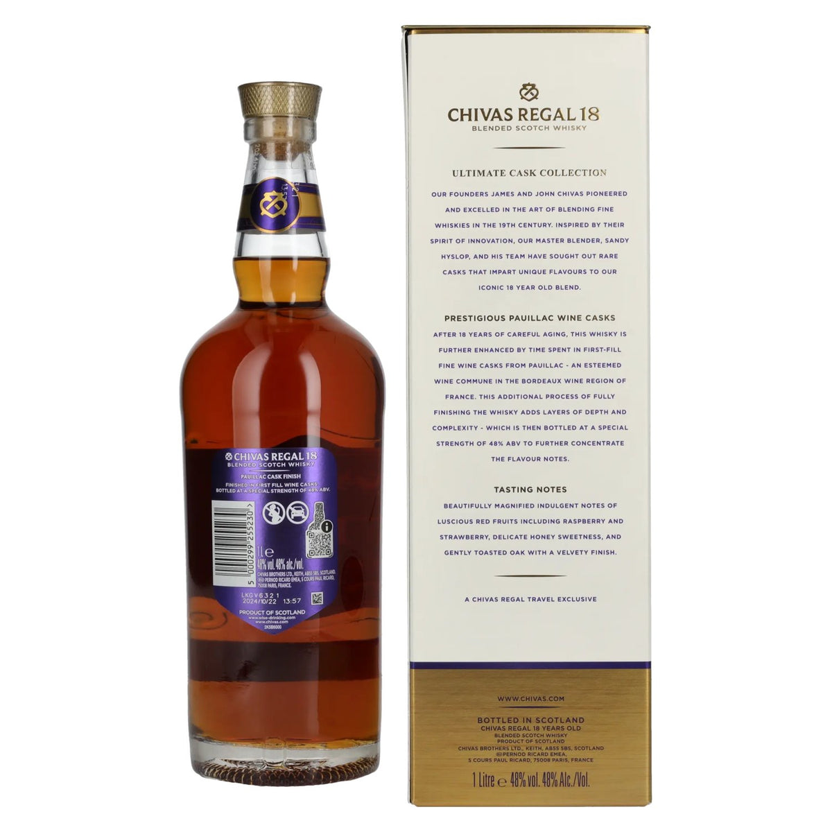 Chivas Regal 18 years Old Ultimat CASK COLLECTION Pauillac Cask Finish 48% Vol. 1l in geschenkverpakking