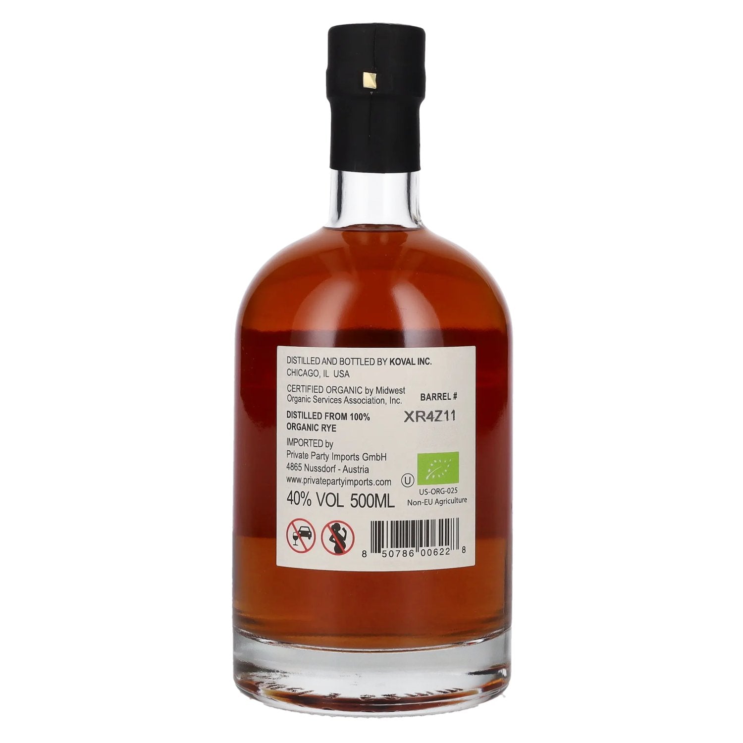 Koval RYE Single Barrel Whiskey 40% vol. 0,5l