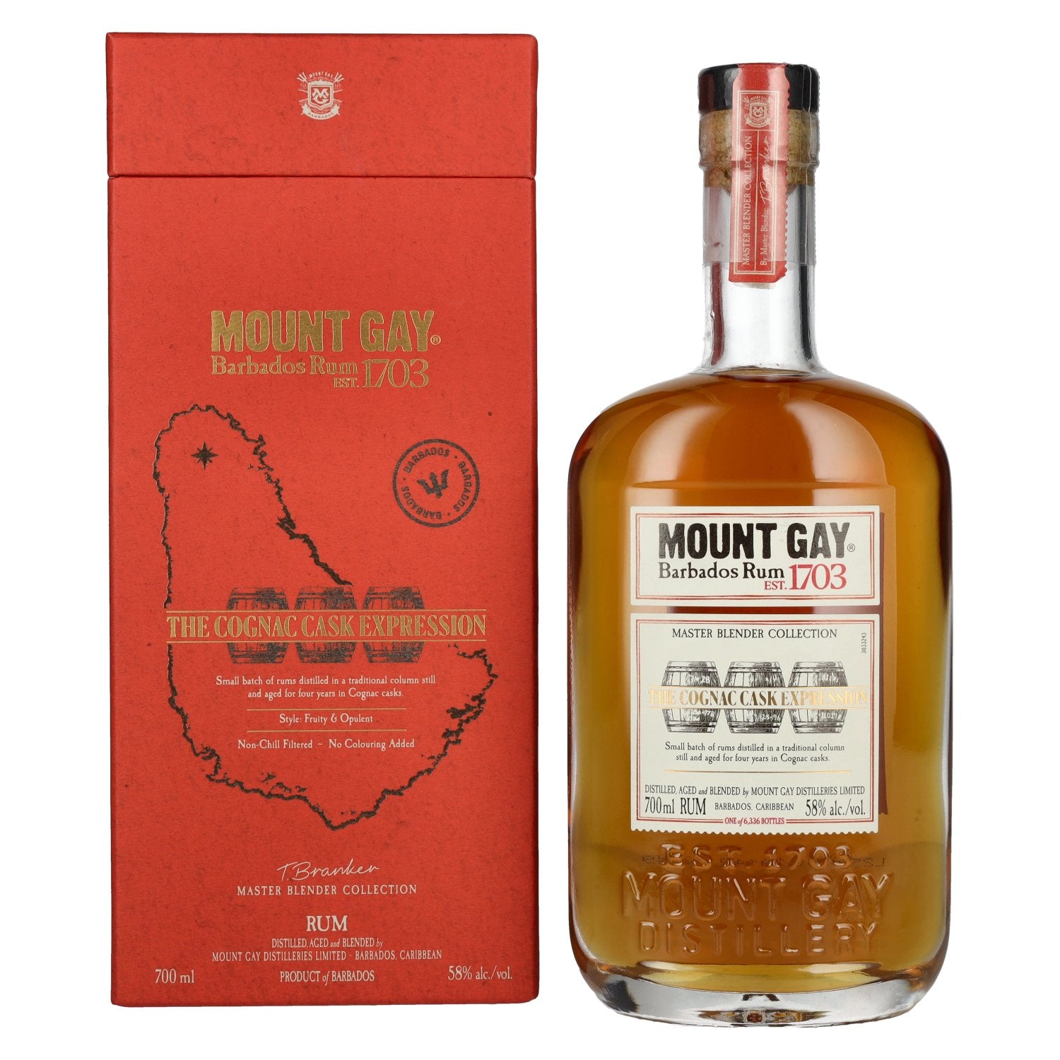 Mount Gay The Cognac Cask Expression MASTER BLENDER COLLECTION 58% Vol. 0,7l in Geschenkbox