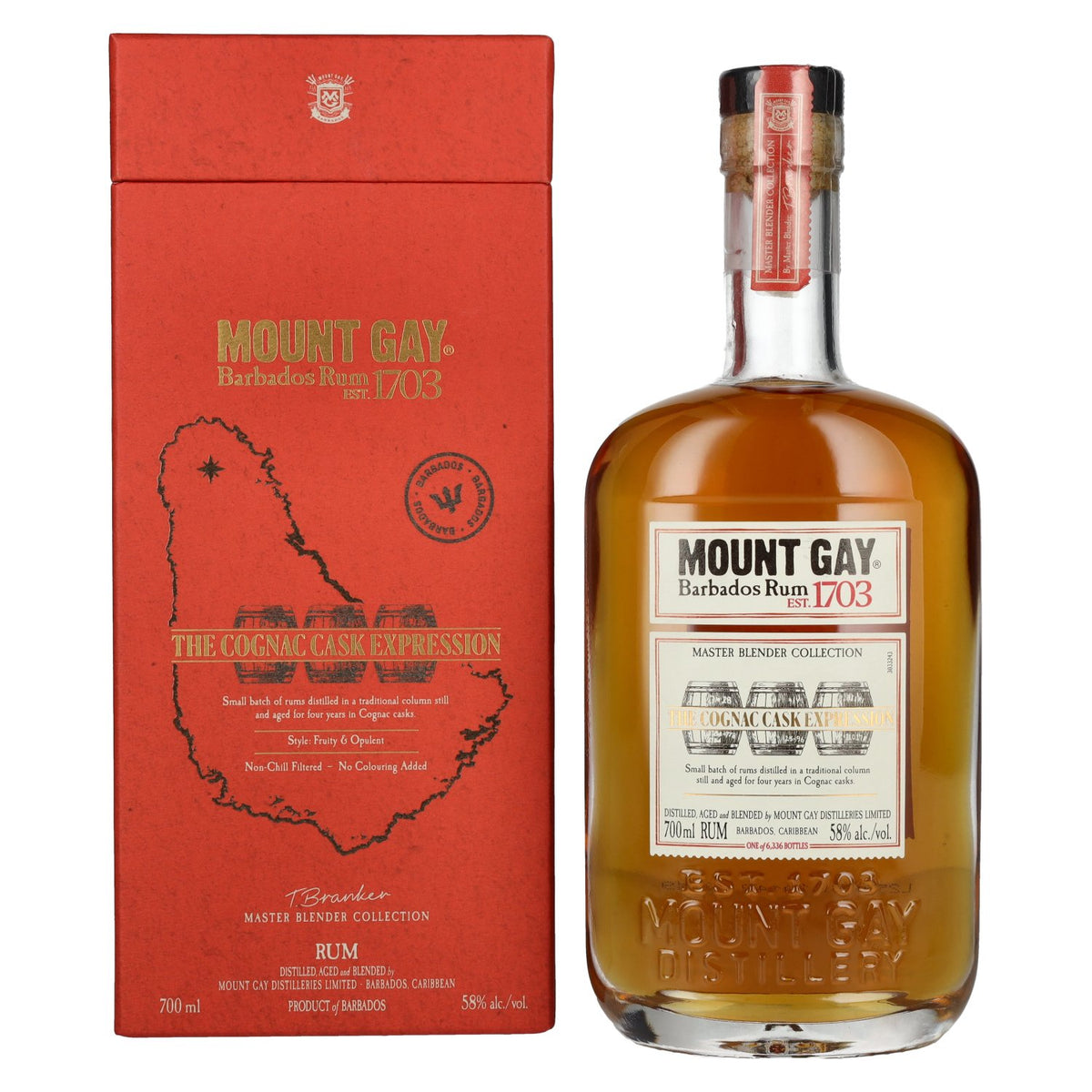 Mount Gay The Cognac Cask Expression MASTER BLENDER COLLECTION 58% Vol. 0,7l in Geschenkbox