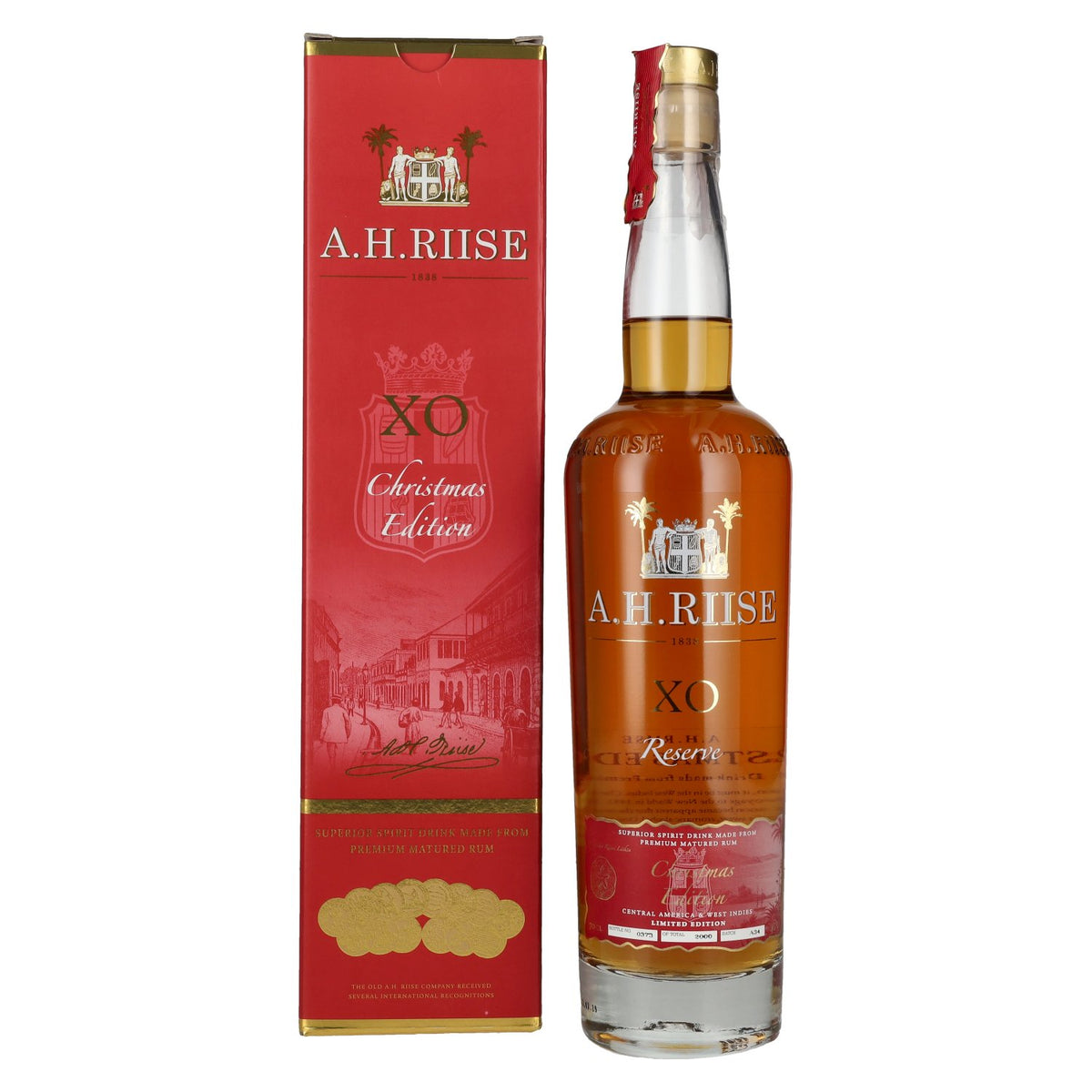 A.H. Riise X.O. Reserve Christmas Superior Spirit Drink 40% Vol. 0,7l in Geschenkbox