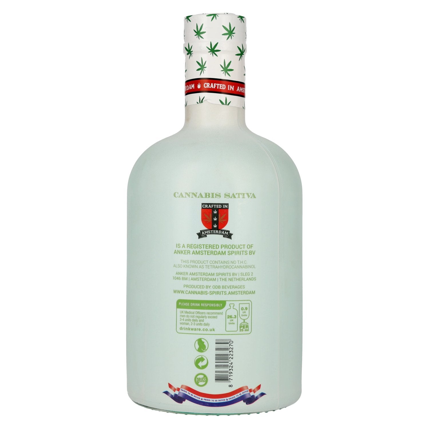 Cannabis Sativa Fibre Hemp-Flavoured Vodka 37.5% ABV 0.7l