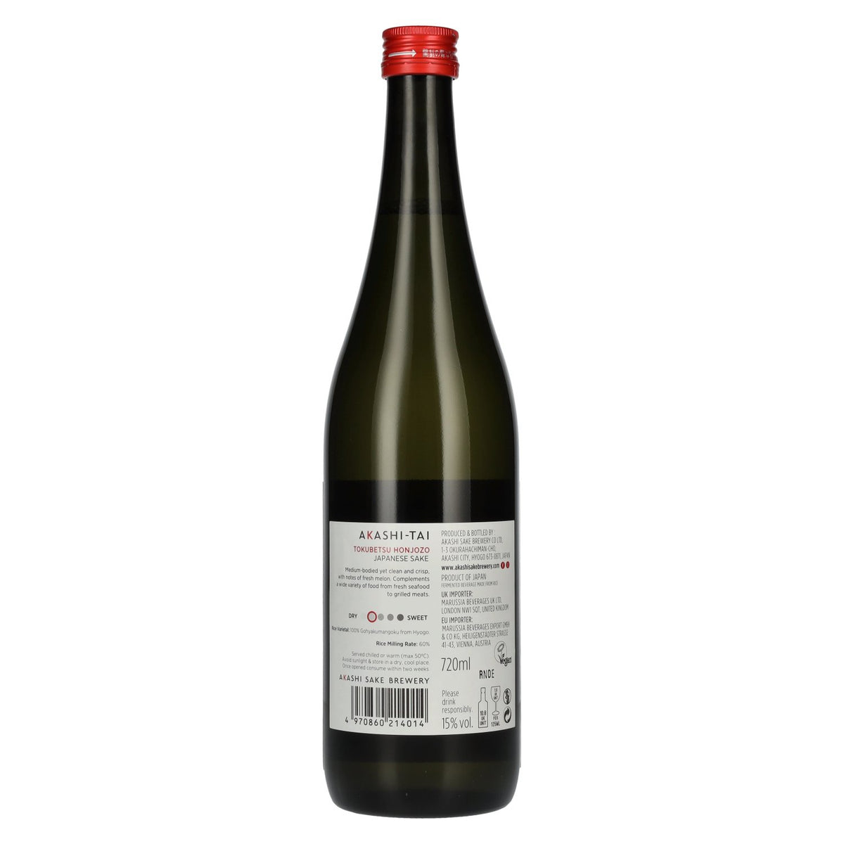 Akashi-Tai HONJOZO TOKUBETSU Saké japonais 15% vol. 0,72l