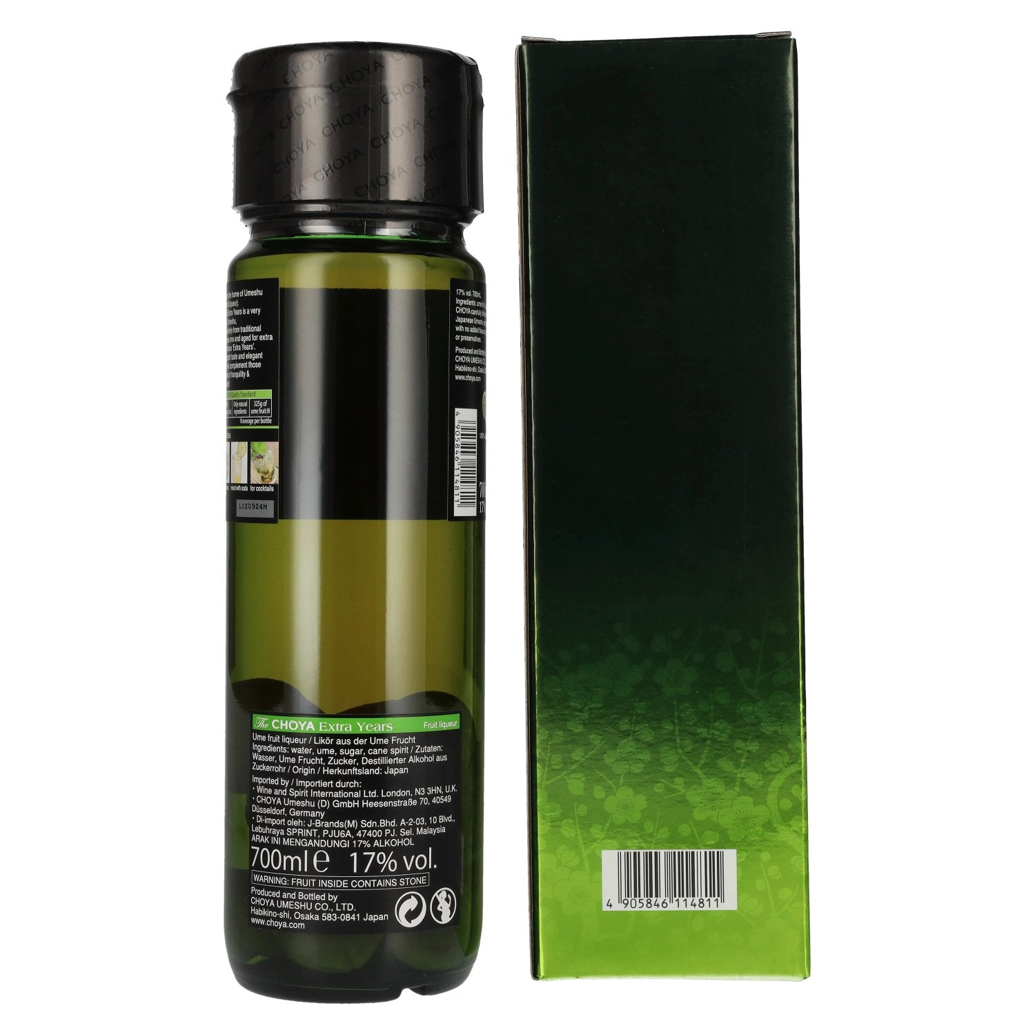 The Choya Extra Years Ume Fruit Liqueur 17% Vol. 0,7l en boîte cadeau