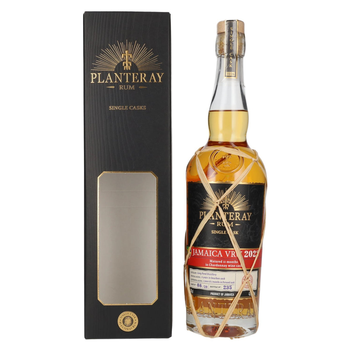 Planteray Rum JAMAICA VRW Single Cask Chardonnay Barrel 2023 43,8% Vol. 0,7l in Geschenkbox