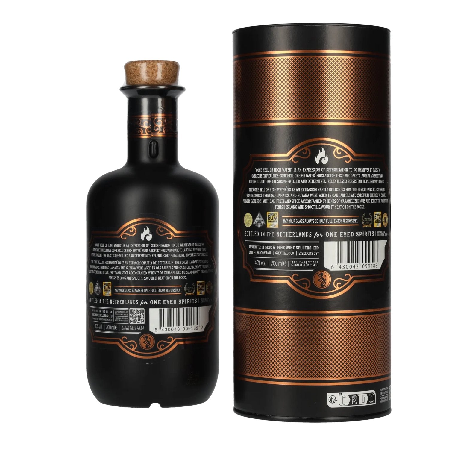 Come Hell or High Water XO Rum 40% Vol. 0,7l in Geschenkbox