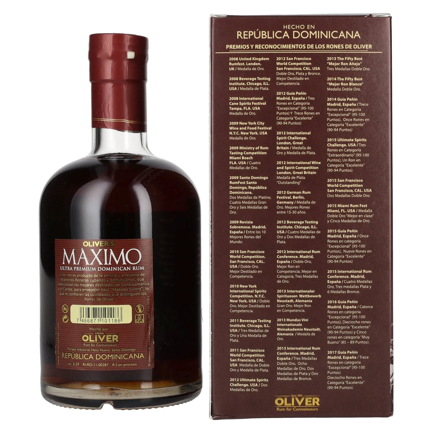 Maximo XO Extra Premium Solera Aged Craft Rum 41% vol. 0,7l en coffret cadeau