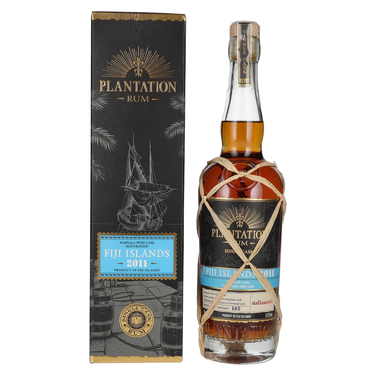 Plantation Rum FIJI 2011 Single Cask Marsala Finish by delicando 2023 51.7% ABV 0.7l in a gift box