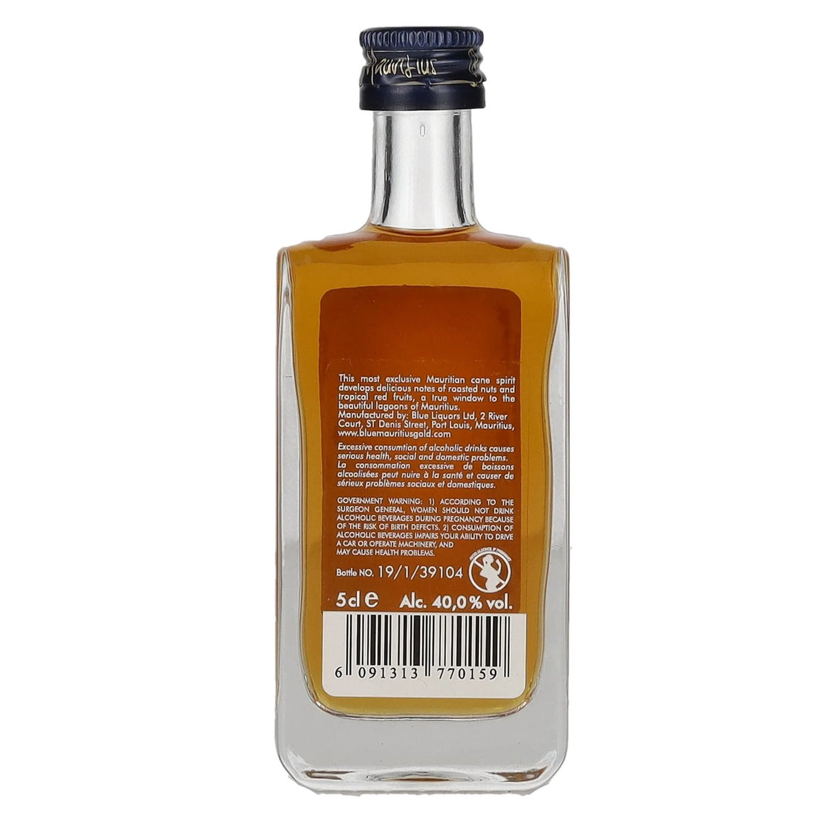 Blue Mauritius Gold 40 % vol. 0,05 l