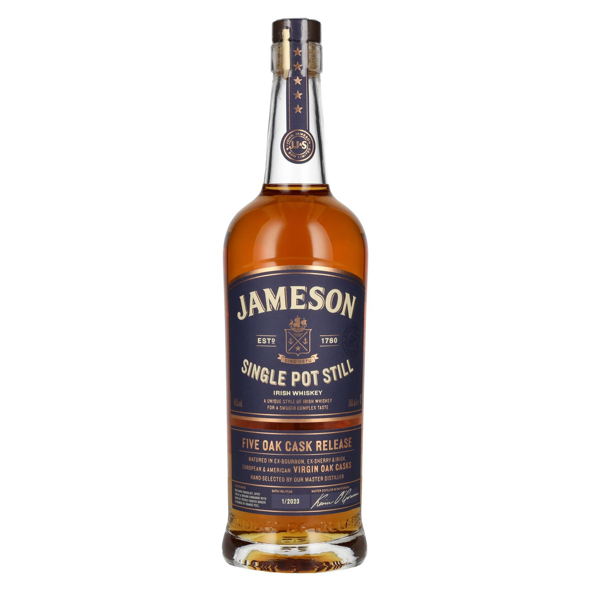 Jameson Single Pot Still Irish Whiskey Five Oak Cask Release 46% vol. 0,7 l