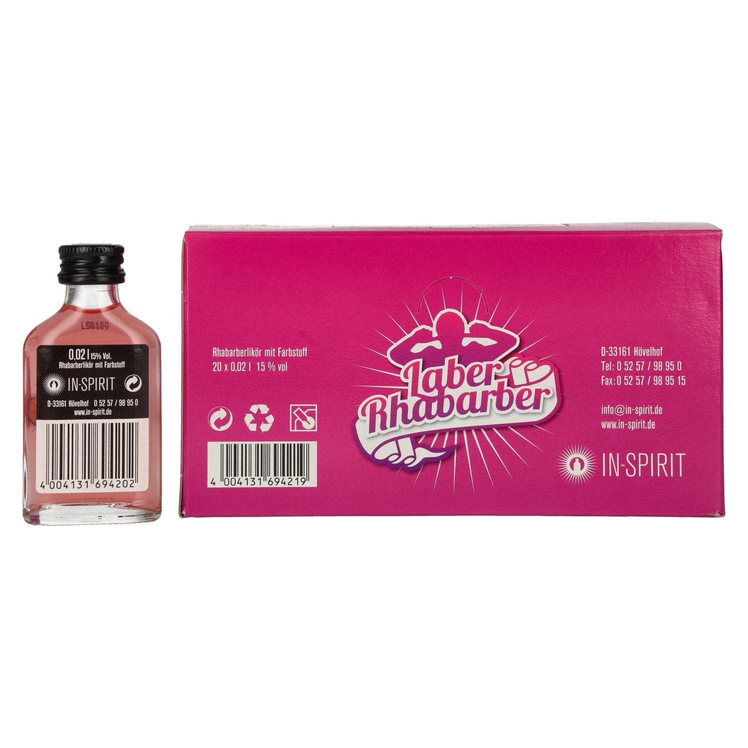 Laber Rhabarber Rhabarberlikör 15% Vol. 20x0,02l