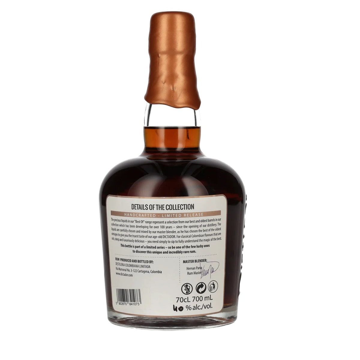 Dictador BEST OF 1987 EXTREMO Rum 30YO/050317/EX-SH298 40% Vol. 0,7l